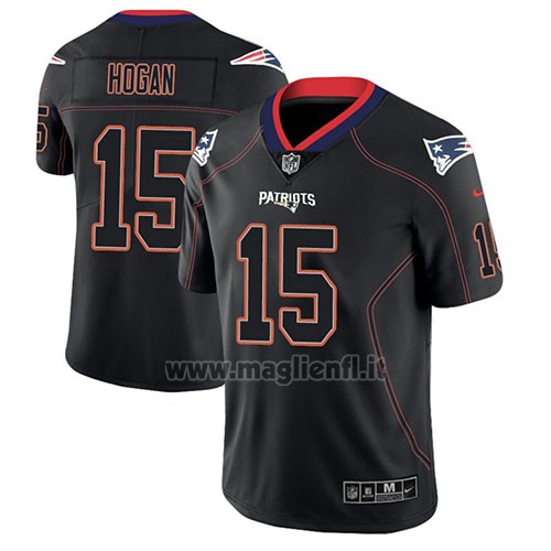 Maglia NFL Limited New England Patriots Chris Hogan Nero Color Rush 2018 Lights Out